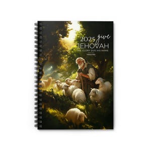 JW 2025 Year's Text Notebook | Yeartext Give Jehovah the glory due his name. - Shepard Design