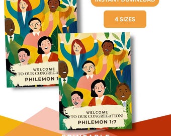 JW Welcome to Our Congregation - International Brotherhood Design! Digital Card Download - Available in 4 Sizes!