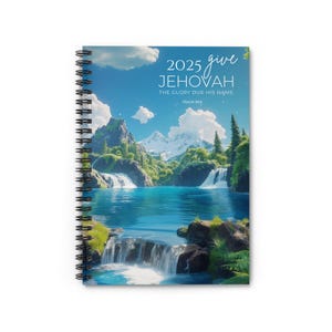JW 2025 Year's Text Notebook | Yeartext Give Jehovah the glory due his name | Alaska Paradise Design