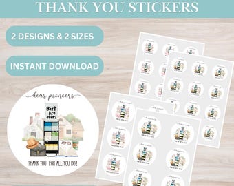 JW Pioneer Thank You Stickers, Round Gift Labels, Cart Best Life Ever Printable Stickers Avery Template, 2 inch 3 inch Digital Download