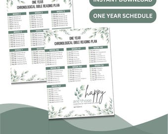 JW Chronologischer Bibelleseplan Bibelleseplan Druckbarer Bibeltracker Jahresbibelplan