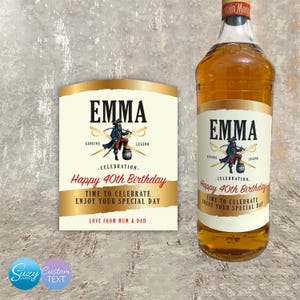 Personalised Rum Label: Birthday Gift, Custom Alcohol Label