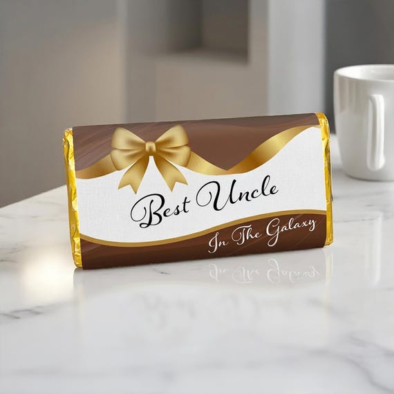 Best Uncle Chocolate Bar Personalised Gift - Best Uncle In The Galaxy - Chocolate Hamper - Gift Box - Fun Galaxy - Christmas Ideas