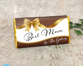 Best Mum, Step-Mum, Mummy, Mother-In-Law - Personalised Chocolate Bar - Best Mum In The Galaxy - Chocolate Hamper Gifts - Mother’s Day gift