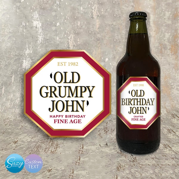 Personalised Ale Label - the perfect birthday gift - Alcohol Ale Gift - Ale Labels - Old Speckled Hen - Ale Bottle Labels