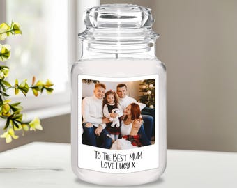 Personalised Photo Candle Label | Custom Candle Photo Gift, Personalised Gifts, Polaroid Photo Labels | Mother's Day Gift
