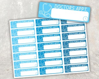 Doctors Appointment Planner Stickers | Doctors, Hospital, Midwife, Dentist  | Labels for Calendars Planners Diary | Sheet of 21 Stickers