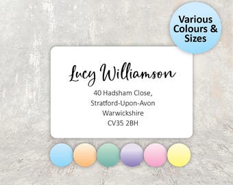 Personalised Address Labels For Business Products - Rectangle Self Adhesive Stickers - Handmade Labels