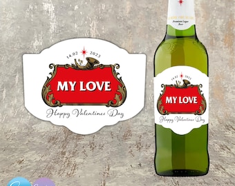 Personalised Lager Label - the perfect valentines gift for any stella drinker - Stella Labels