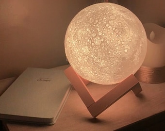 Lampe lune, lampe de chevet, lampe à LED, cadeaux à offrir, cadeau original
