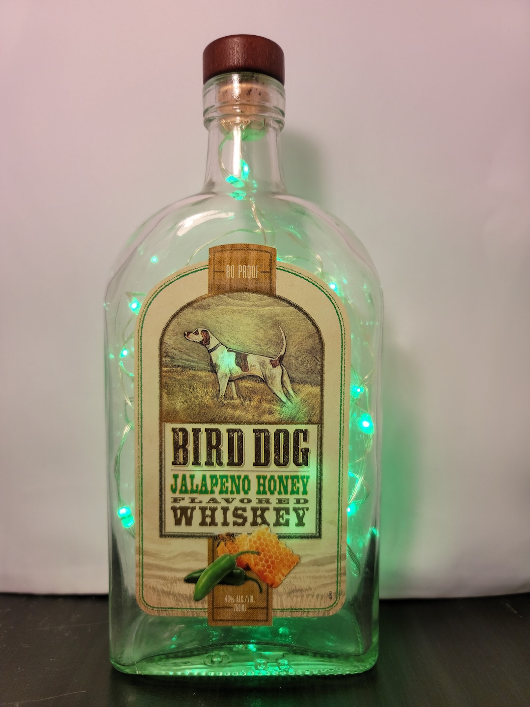 Bird Dog Whiskey Liquor Bottle Light Decor. for Bar, Den, Family Room