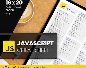 JavaScript Cheat Sheet (Light + Dark PDF)
