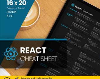 React チートシート（ライト + ダーク PDF）