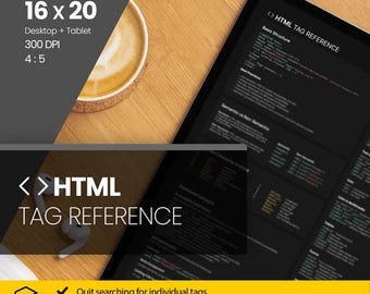 HTML タグリファレンス（ライト + ダーク PDF）