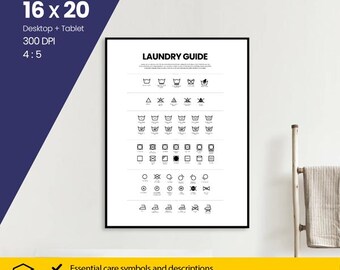 Laundry Symbol Guide – Decor (Light + Dark PDF)