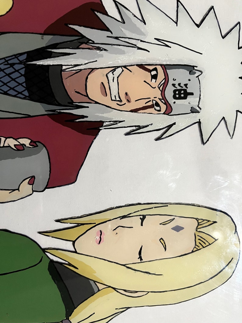 Peinture sur verre Naruto Jiraya Tsunade image 3