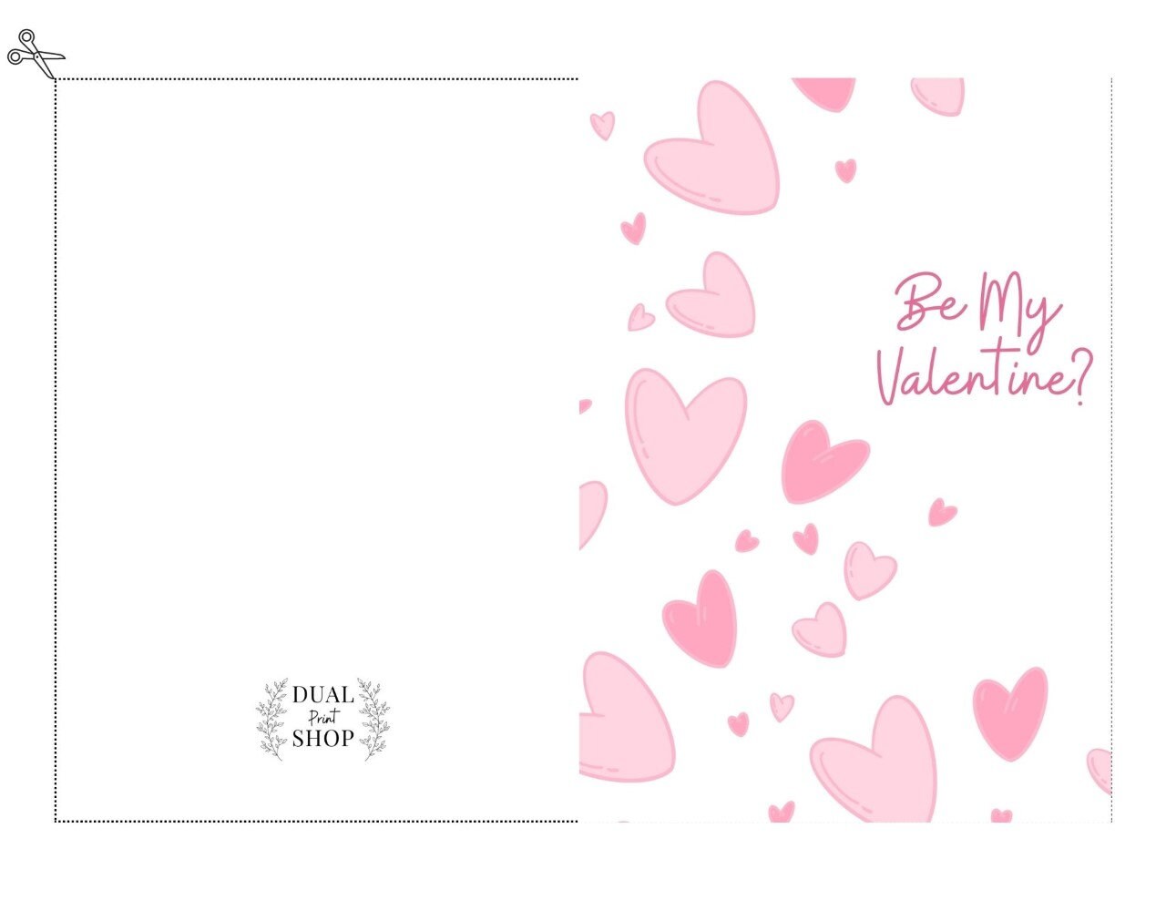 Valentines Card His Card Her Card Printable Valentines Card Printable ...