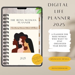 Digitaler Planer 2025 | GoodNotes Planer | iPad Planer | Notability Planer | Wochenplaner | Minimalistischer Planer | 2025 Kalender
