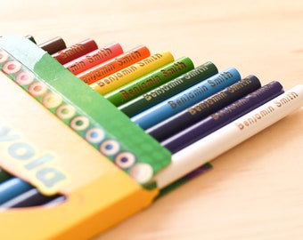 Engraved Name Colour Pencil set | Back to School - customised | engraved | stationery | personalised