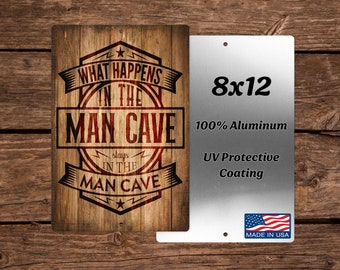 Mancave Sign 8x12 Inch Aluminum Shop Decor Funny Man Cave Signs