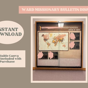 Anpassbare Ward Missionary Bulletin Poster | Heilige der Letzten Tage Missionare | Digitaler Download | 46-Zoll-Flur-Aufsteller | Missionars Gedenktafeln
