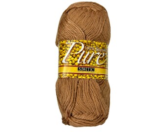 Fil à Tricoter SWTC PURE - 100% Soysilk - Couleur Bleu - Poids DK/Light Worsted - Neuf