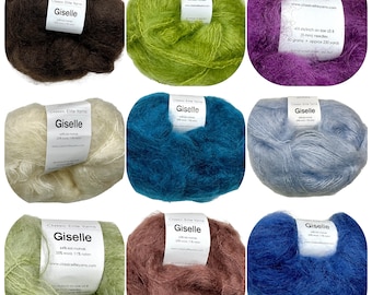 CLASSIC Elite Yarns - GISELLE - 12 COLORS - 50gms   230yds - Lace - Discontinued Yarn Knitting Crochet