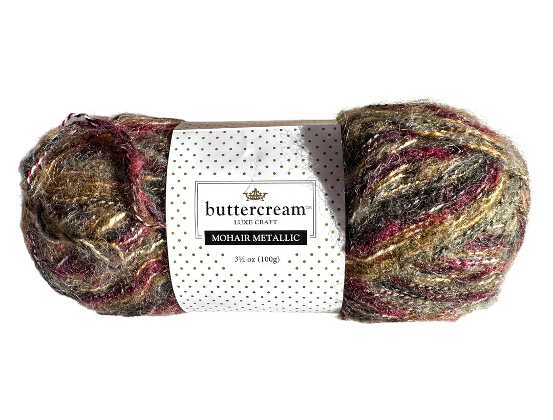 BUTTERCREAM LUXE CRAFT Mohair Metallic Yarn 100gms. 188yds Etsy