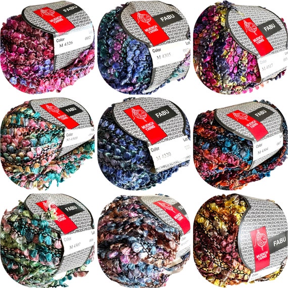 Fabu by Muench Yarns - 50gms 79yds - Rayon/Polyester - 9 Color Choices - Destash Yarn Lot - Knitting Crochet