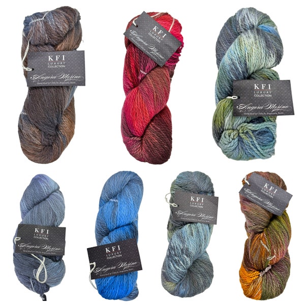 KFI LUXURY COLLECTION Angora Merino - 6 Color Choices -  100gms   179yds - Discontinued Yarn Knitting Crochet