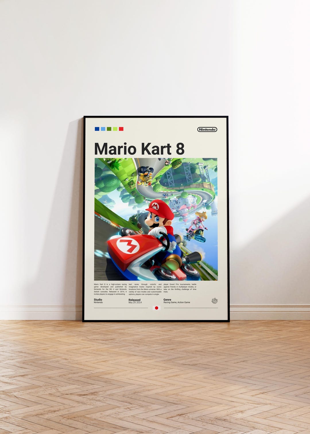 Mario Kart 8 Poster, Mario Fan Gift, Mario Poster, Video Game Poster ...