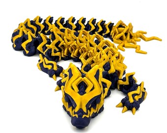 Lightning Dragon | Large 14 IN Articulated Collectible Dragon, Fidget Toy, Made in USA