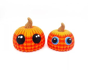 3D Printed Crochet-Style Pumpkin – Halloween Fall Decor