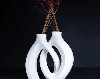 Sleek Geometric Vase: Modern Minimalist Centerpiece for Stylish Home Decor and Flower Arrangements