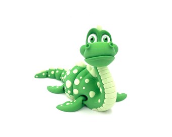 Nessie Loch Ness Monster – Articulated Body & Fins, Poseable Figurine