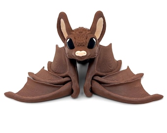 Tiny Bat | Adorable 3D Printed Articulating Fidget Toy for Bat Lovers