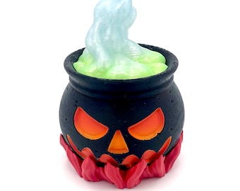 3D Printed Pumpkin Cauldron Fidget Toy | Spinning Witch's Stew