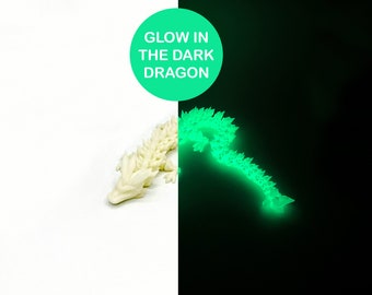 Glowing Crystal Dragon Articulated Desk Pet Toy - Unique and Fun Gift
