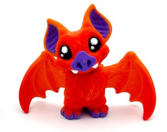 3D Printed Articulated Vampire Bat | Halloween Desk Pet