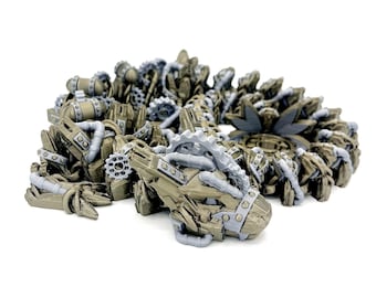 3D Printed Steampunk Dragon | Articulated Fantasy Creature