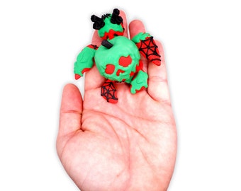 Poison Apple Turtle - 3D Printed Articulated Fidget Toy, Desk Toy, Halloween lover, Spooky toy, Cute animal, turtle lover, sea turtle