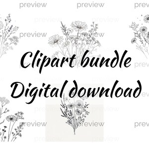 Elegante Halbmonde und Blumenmotive Sammlung - Sofortiger Download Sublimation Clipart Designs für kreative Projekte