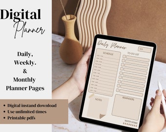 Everything Undated Digital Planner | Daily + Weekly Planner, To-do list, Organization, life planner, calendar, checklist, schedule planning