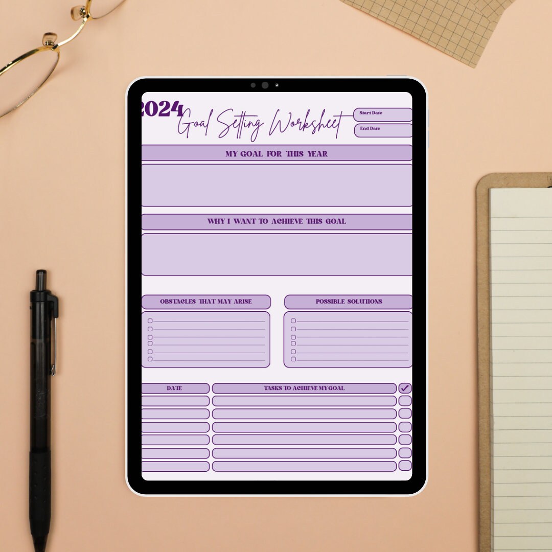 2024 Goal Undated Planner Bundle Goal Setting Tracking, Calendar, Habit ...