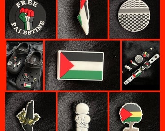 Palestine croc charms W/ 2 free bracelets