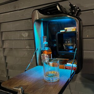 Jerry can bar, Fuel mini bar,Handmade fuel bar,Personal alcohol canister,Gift for Him,Black matte mini bar Jerry can