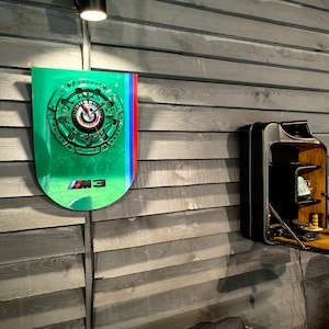 Pièces détachées de meubles de voiture, horloge, horloge murale, pendule plate, décoration automobile, mancave, horloge de pièces de voiture