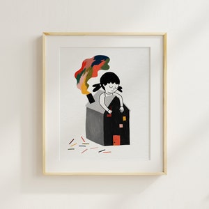 Casa creativa per bambini - Arte Montessori, stampa creativa, poster fatto a mano, stampa artistica per bambini, decorazioni per la cameretta ispiratrici