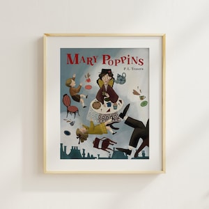 Mary Poppins, Handmade Magical Children&#39;s Illustration