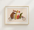 Animal Bike Parade - Fun & Colorful Illustration, Nursery Print, Playroom Decor for Kids, Montessori Animals Print, Children's Bedroom Print product logo